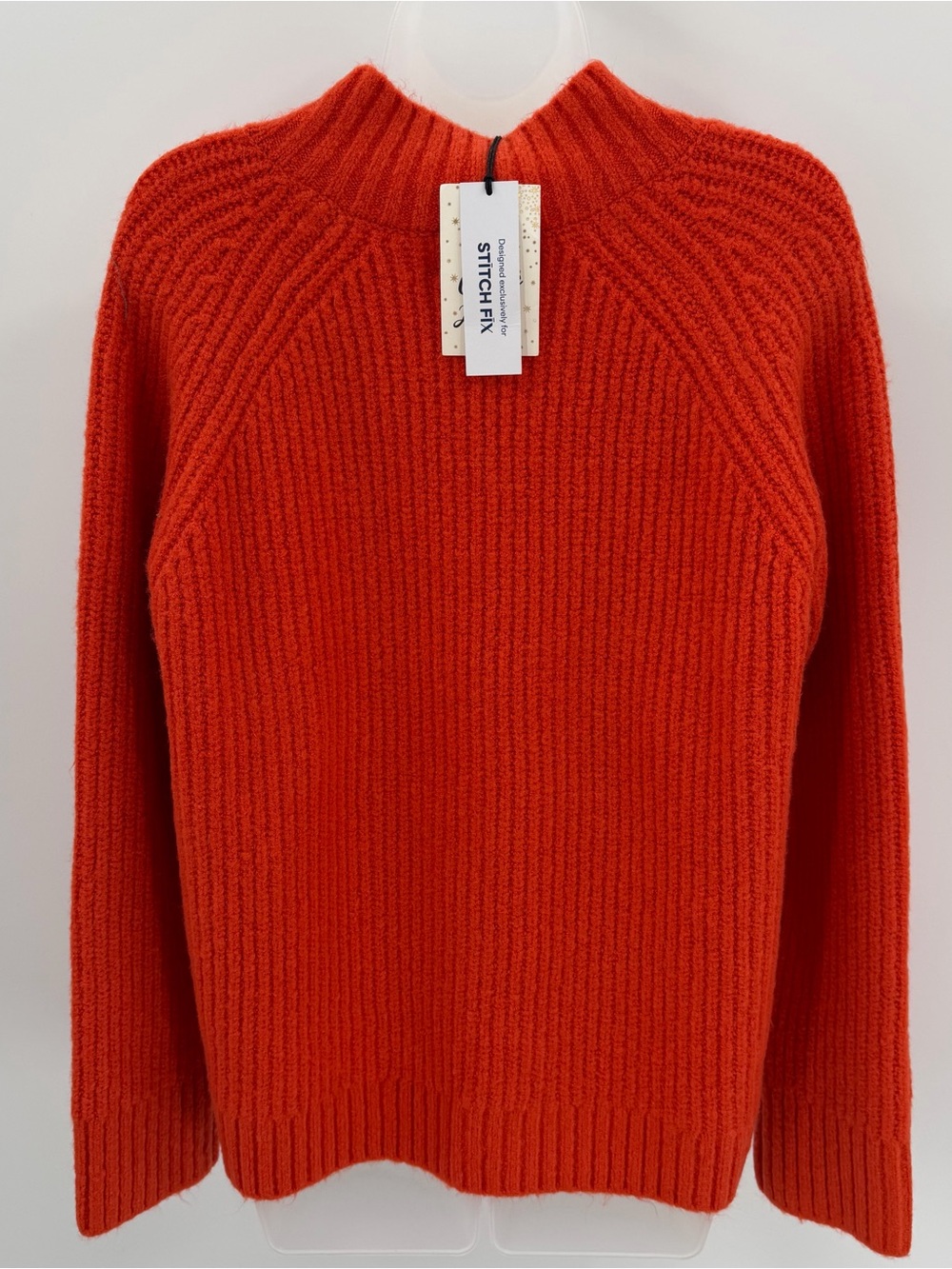 Cosmic Blue Love Sweater Womens S Orange Red Holden Raglan Vneck Pullover Sunday - Picture 3 of 9